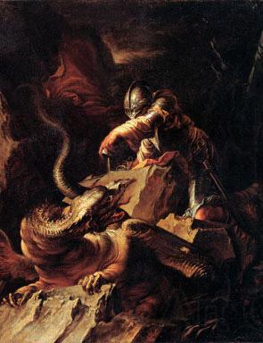 Salvator Rosa Jason Charming the Dragon, France oil painting art